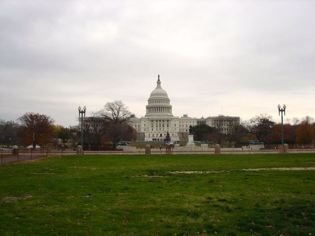 Uitzicht op het Capitool vanaf The National Mall