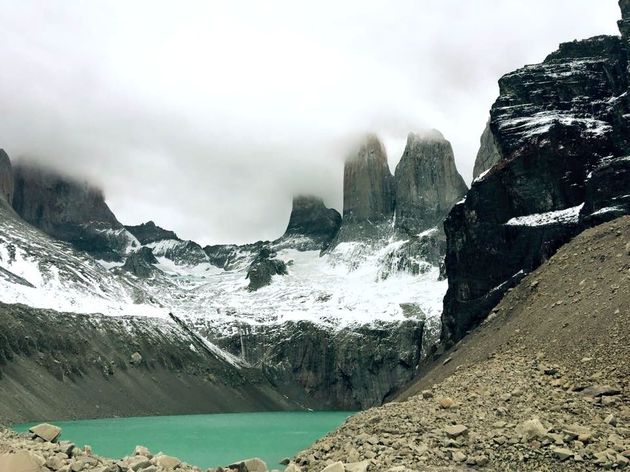 De drie hoge pieken in Torres del Paine National Park