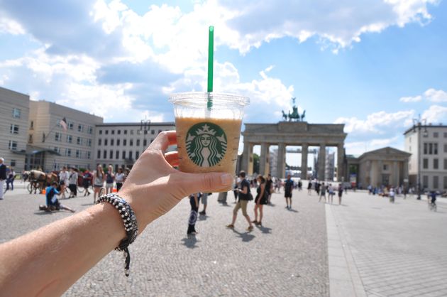 Het was 30 graden in Berlijn. Een koude Starbucks Frappucino is dan meer dan welkom!