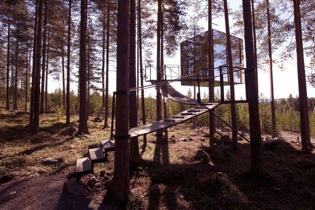 Het Treehotel in Zweden