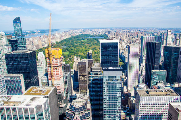 Uitzicht op Central Park vanaf Rockefeller Center