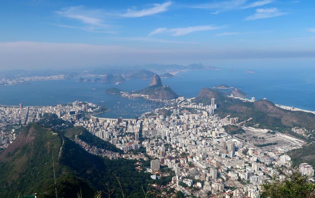 Uitzicht op Botafogo, Copacabana en de Suikerbroodberg