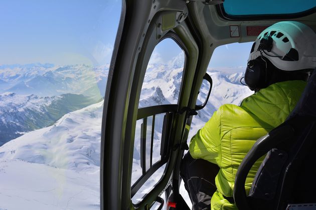 Uitzicht uit de helikopter