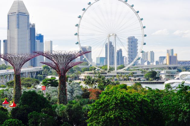 Vanaf een rooftop bar heb je het beste uitzicht over Singapore