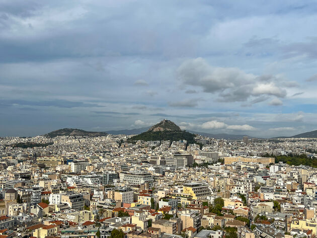 Uitzicht op Athene vanaf het Akropolis