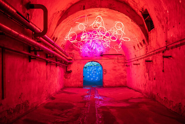 De Tunnel of Tears is het bekendste lichtkunstwerk in Unna