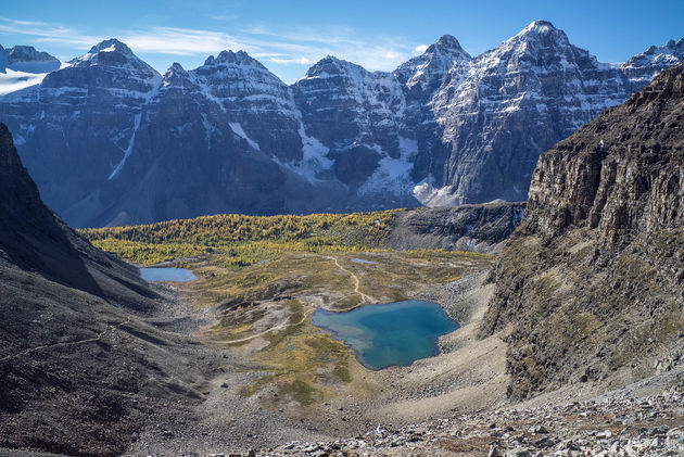 Hiken door de Valley of the Ten Peaks is adembenemend mooi