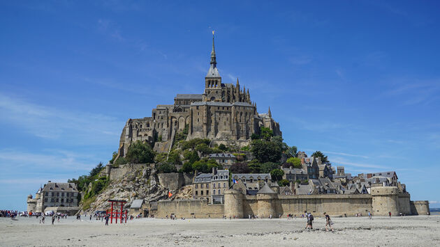 Het eindpunt van La V\u00e9losc\u00e9nie: het magisch mooie Mont-Saint-Michel