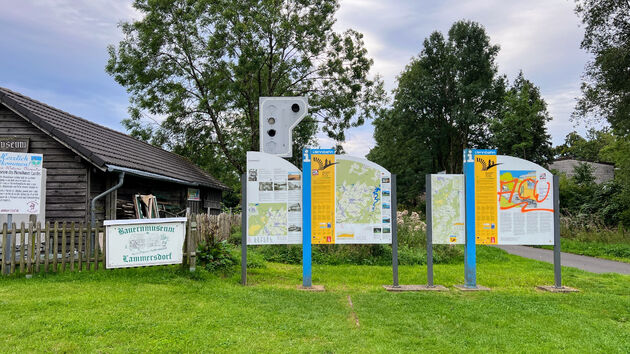 De Vennbahn bij Lammersdorf loopt hier exact over de grens tussen Belgie en Duitsland
