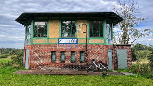 Vennbahn bij het retro station van Sourbrodt