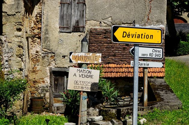 Route aanwijzing Vin de Paille, als je deze ziet ben je er bijna