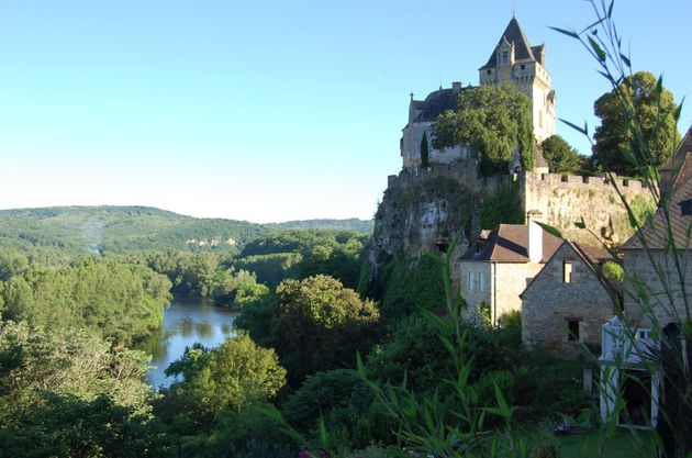 Kasteel bij Vitrac hoog boven de Dordogne