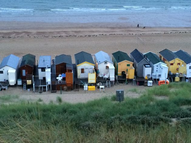 Gekleurde huisjes aan zee in Vlissingen