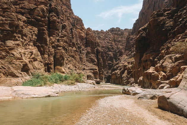 Ingang van de Wadi Mujib