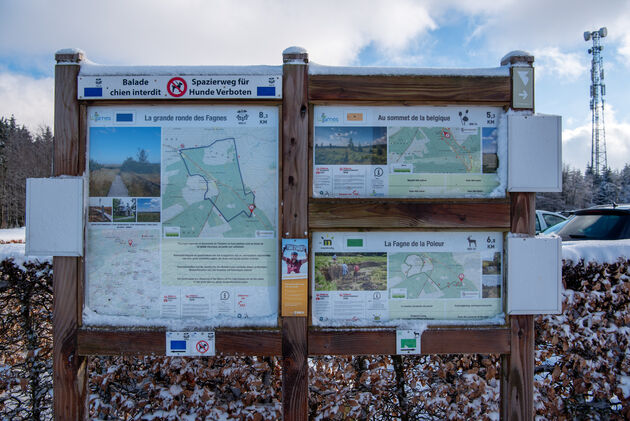 Het Signaal van Botrange is het startpunt van drie mooie wandelroutes