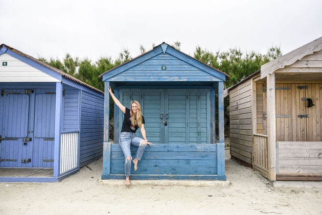 West Wittering Beach staat vol met dit soort toffe strandhuisjes