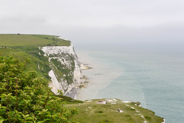 Op 10 minuten rijden van de haven: de witte krijtrotsen White Cliffs of Dover