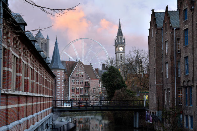 Met een winterse lucht is Gent n\u00f3g mooier