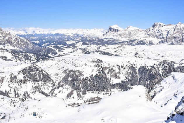 Uitzicht over de Dolomieten; het mooiste deel van de zuidelijke Alpen