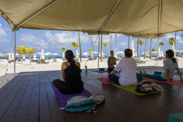 Yoga on the beach!