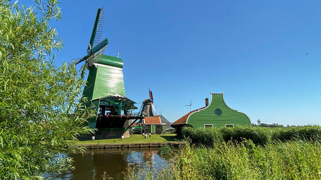 Een van de prachtige molens op de Zaanse Schans