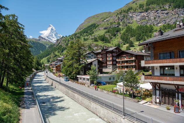 Zermatt in Zwitserland is de perfecte stop om deze route in te korten 