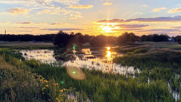 Als de avond valt op de Wadden...