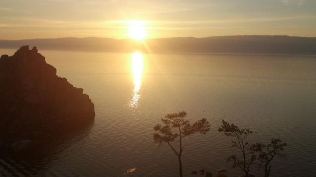 Een prachtige zonsondergang op Olkhon Island