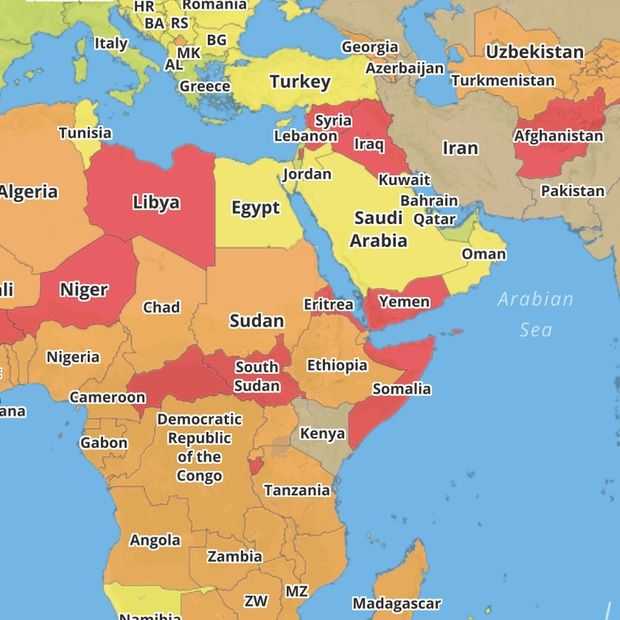 gevaarlijkste landen ter wereld voor toeristen